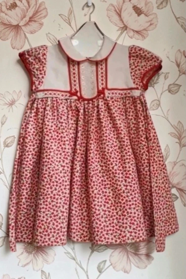 Vintage Floral Girl Dress T2 🎀 Robe Classique Enfant 🎀 Vestido Niña Clásico vintage